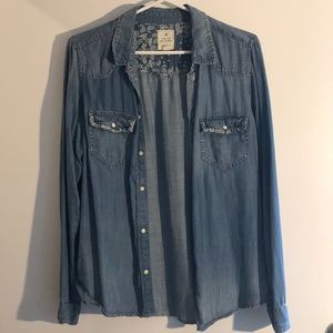 American Eagle Denim Button